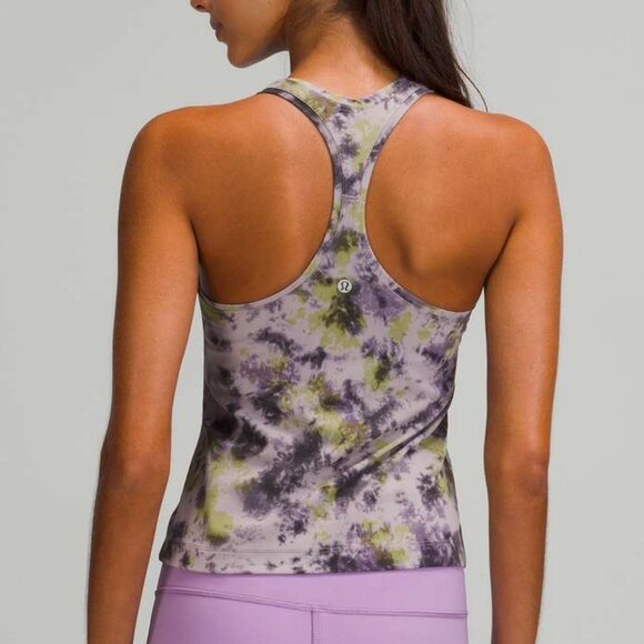 Lululemon Cool Racerback Short Tank Top In Radial Tie Dye Mauve Grey Multi 10 - Picture 4 of 7